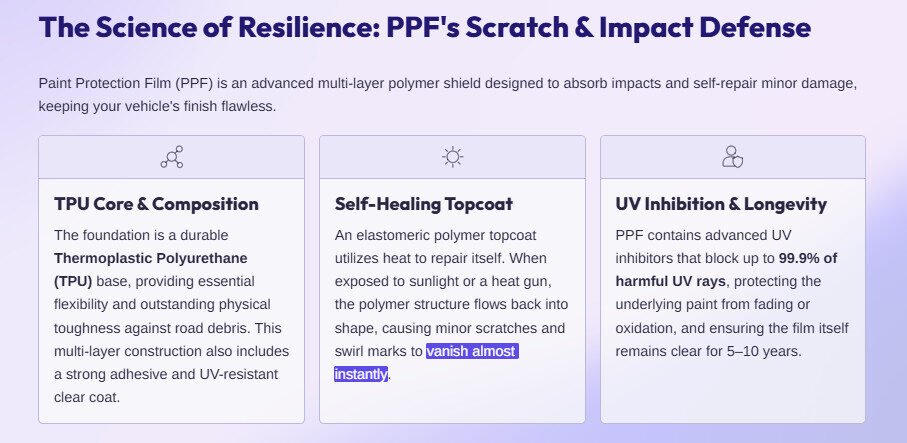 Makes Paint Protection Film Resistant to Scratches and Impact